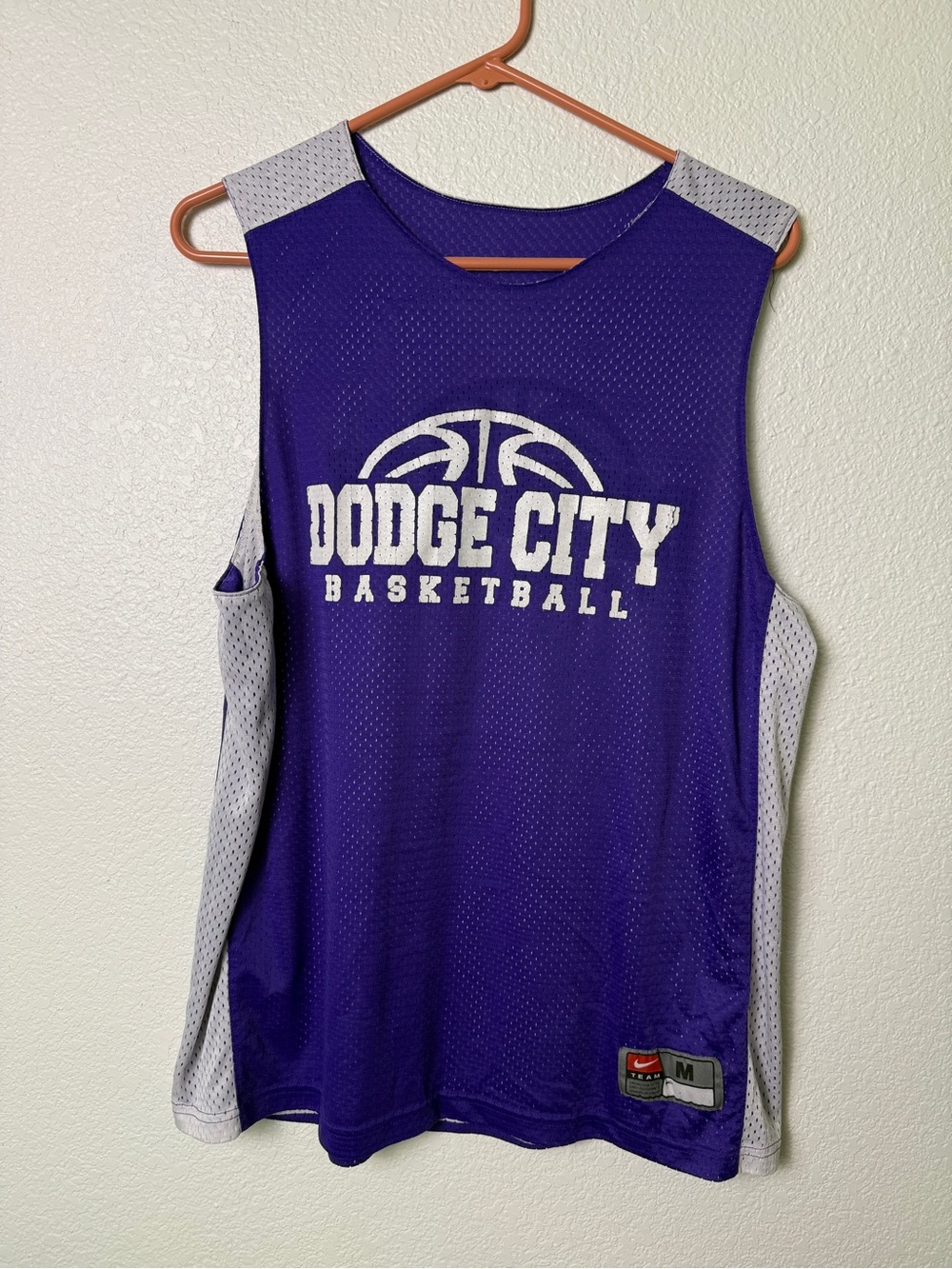 Nike Team Reversible Mesh Basketball Jersey Tank Purple/Gray Men’s M